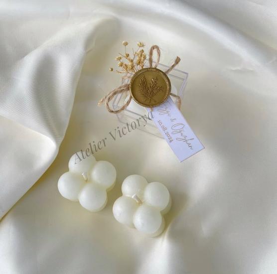 Mühürlü Mika Kutulu Bubble Mum